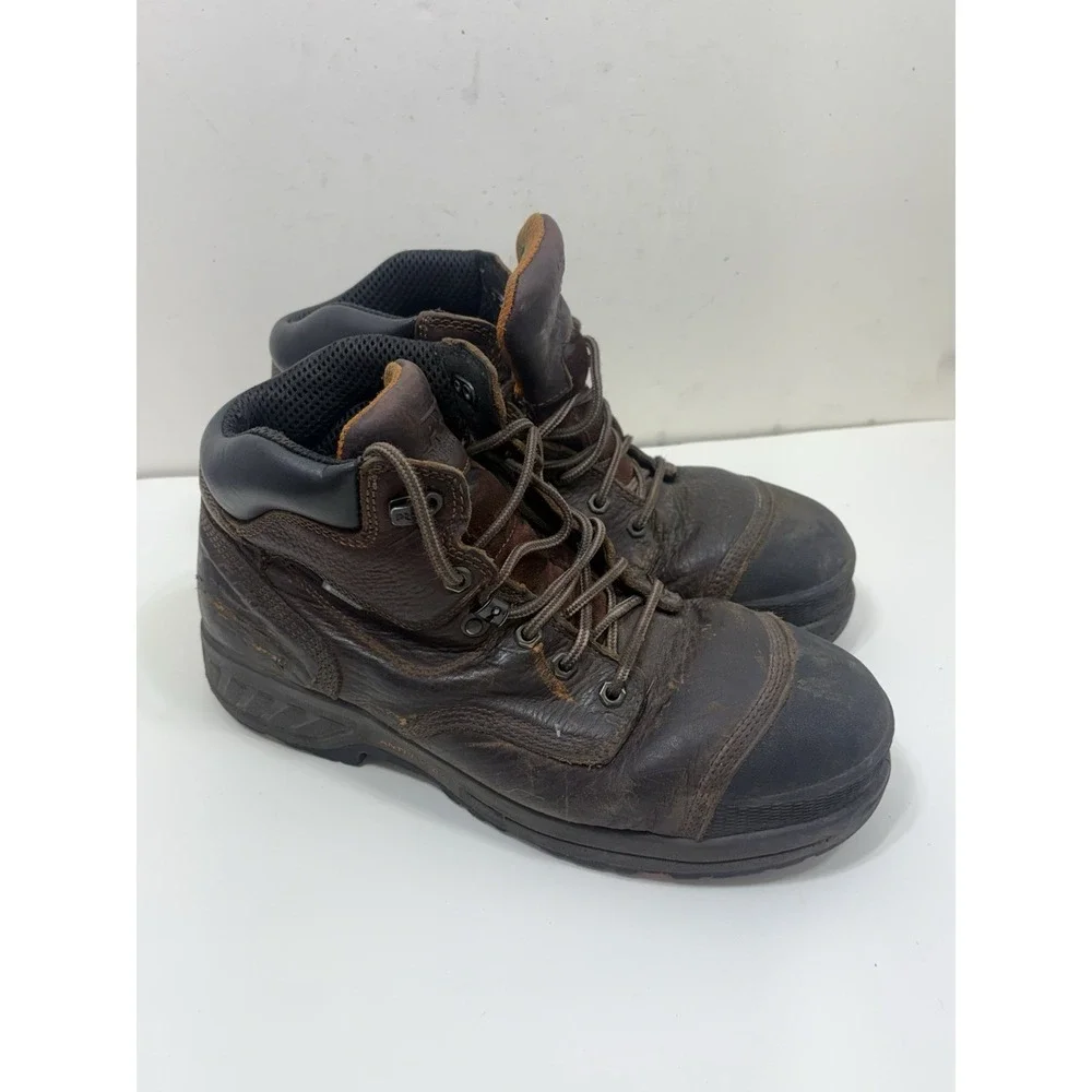 Timberland PRO Boots Mens Size 11 Wide Black Steel Toe Work Anti Fatigue Leather